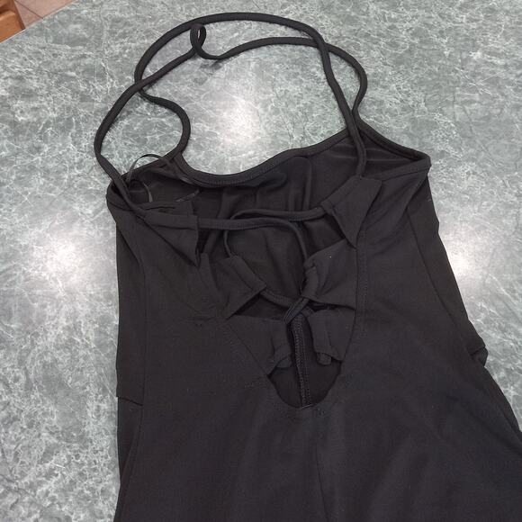 H&M COACHELLA black strappy jumpsuit sz 4 Small Stretchy NWT Festival Whimsigoth - Picture 13 of 15